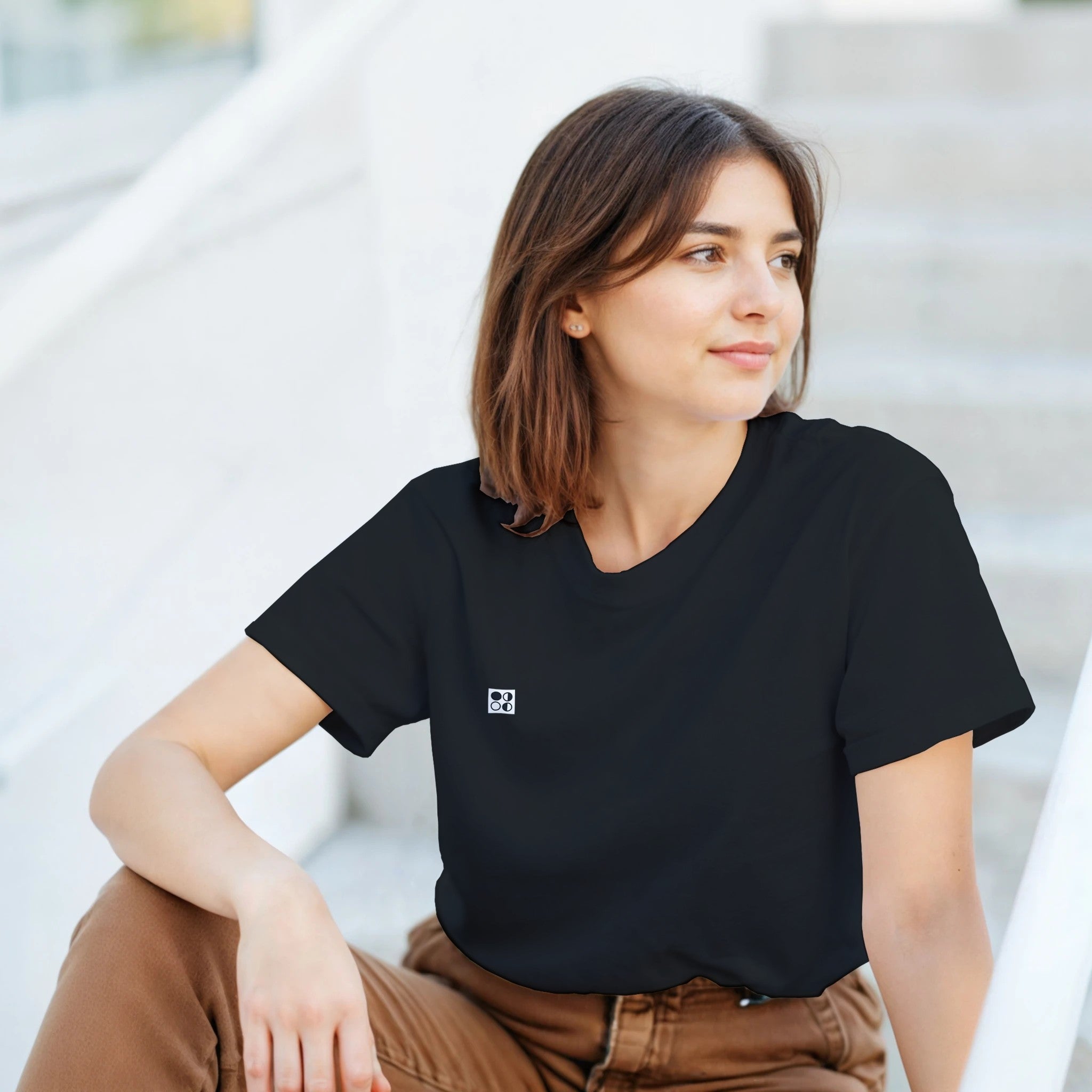 T-shirt unissexo preta PSBB com a frase Limites Não Negociáveis