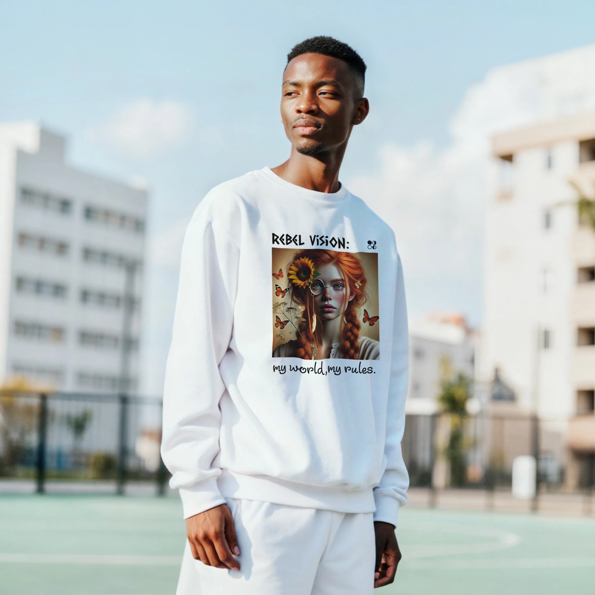 Sweatshirt unissexo PSBB com o design Rebel Vision