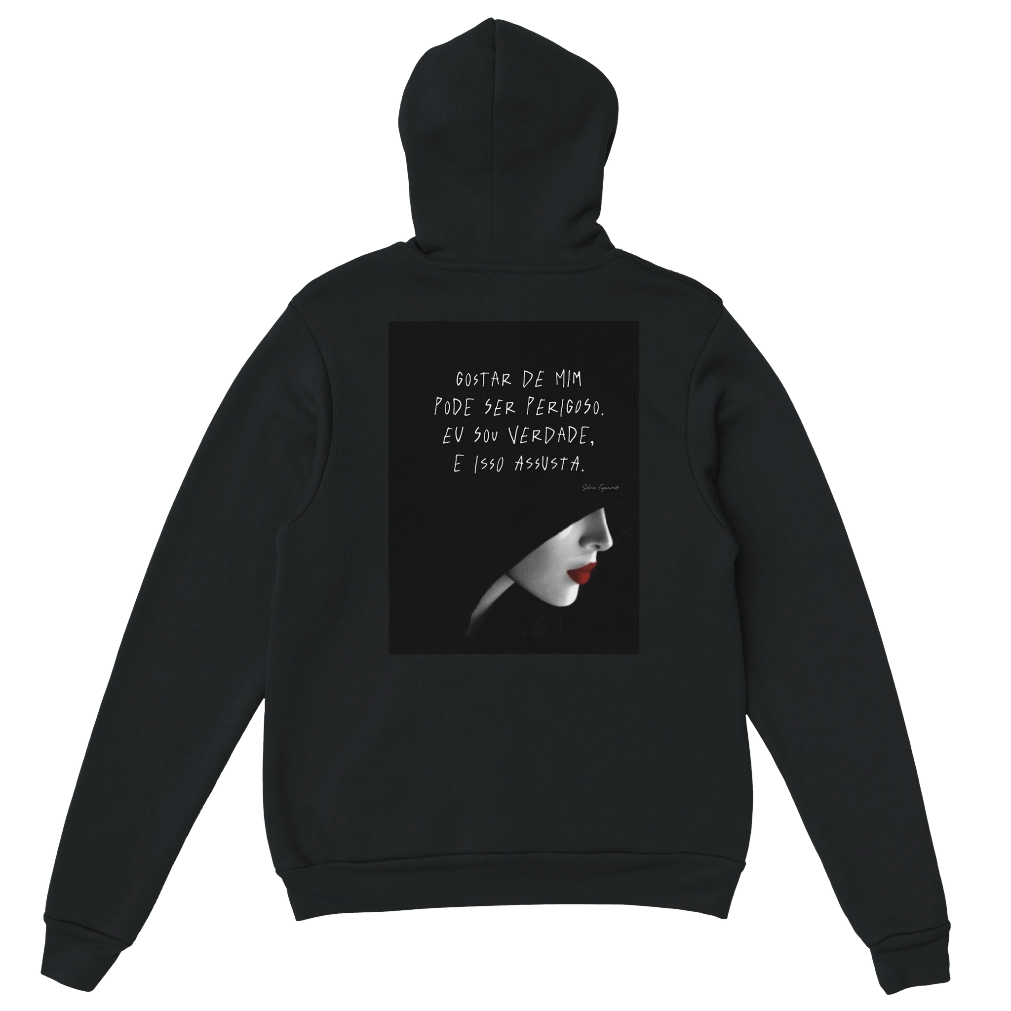 Hoodie unissexo preto PSBB com a frase Eu Sou Verdade