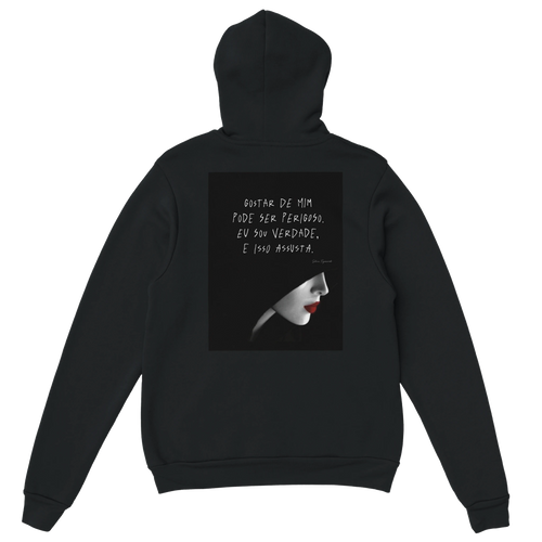 Hoodie unissexo preto PSBB com a frase Eu Sou Verdade