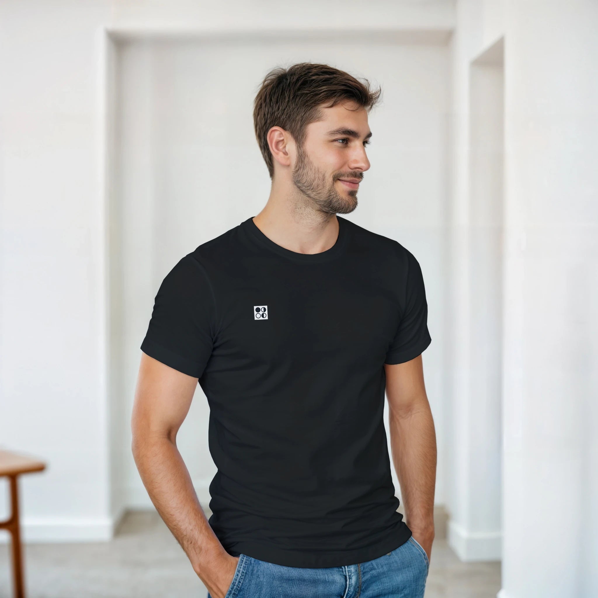 T-shirt unissexo preta PSBB com a frase Todos os Dias Aprendo